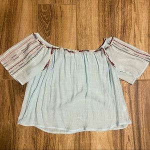 Kontrol Baby Blue Sheer Blouse